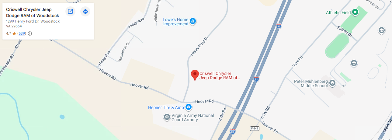 Criswell Chrysler Dodge Jeep Ram of Woodstock